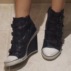 Ash Leather Sneaker Wedge